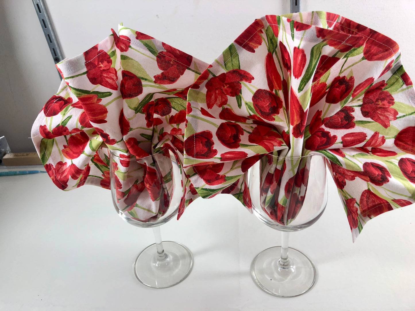 Tulip Napkins. Celebrate Mom and springtime! Cloth, reusable napkins