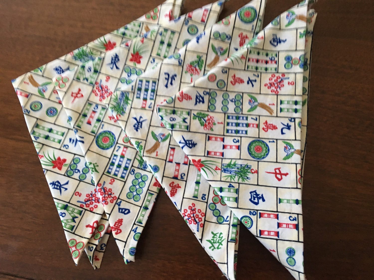 Mah Jongg   Mahjong fabric napkins