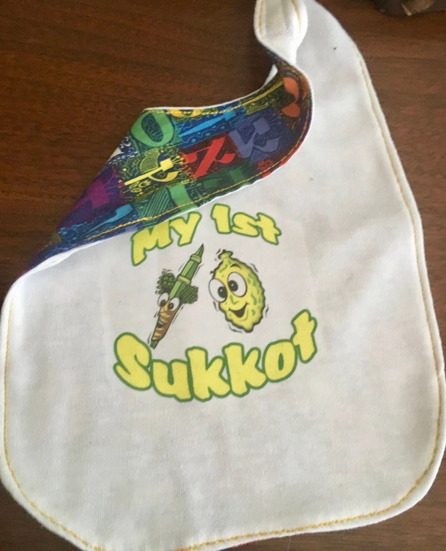 Jewish Holiday Baby Bibs set of 3 Rosh Hashana, Sukkot, Chanukah