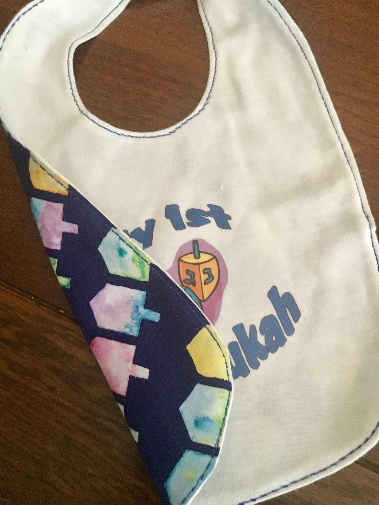 Jewish Holiday Baby Bibs set of 3 Rosh Hashana, Sukkot, Chanukah