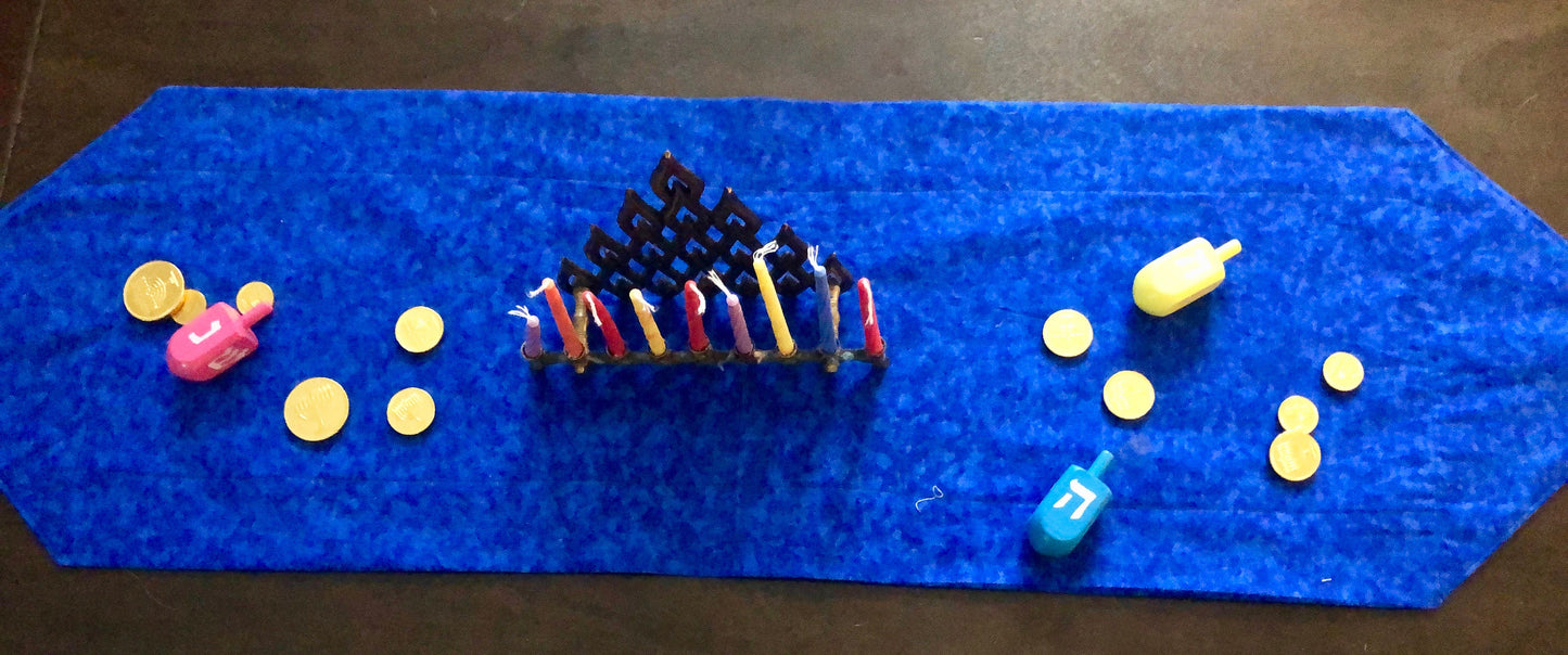 Chanukah HanukkahTable Runner Reversible