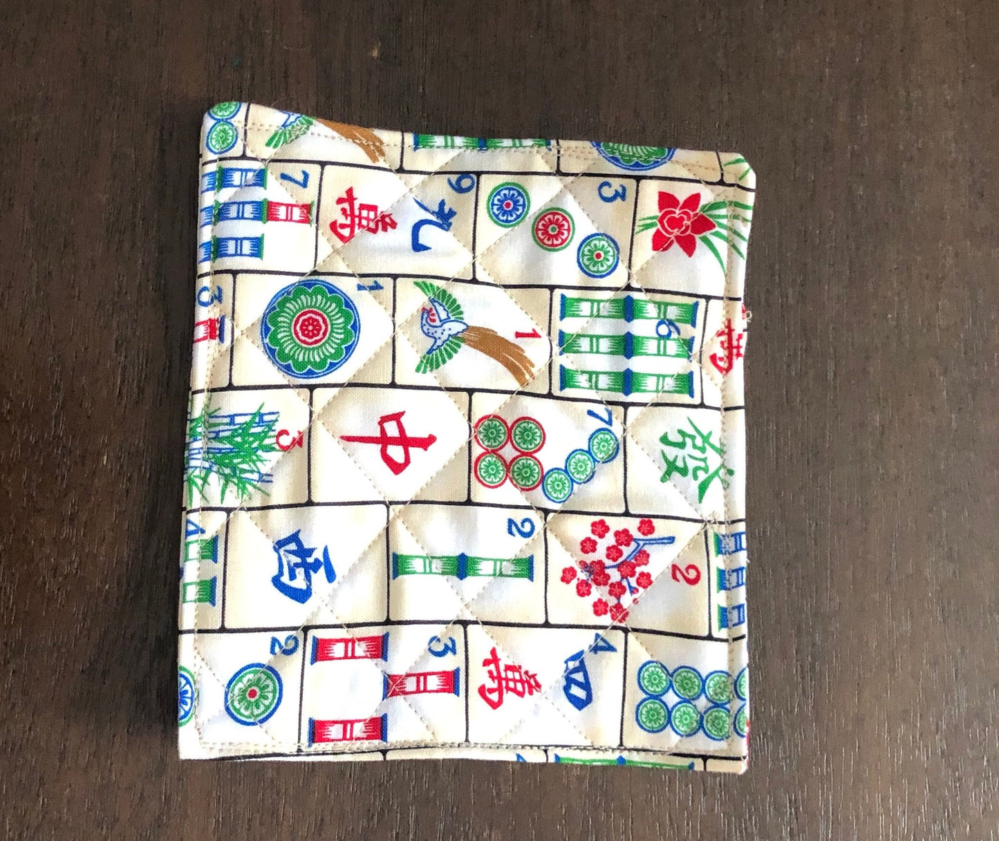Coasters, Mug Rugs Mah Jongg insulated, reversible set of 4