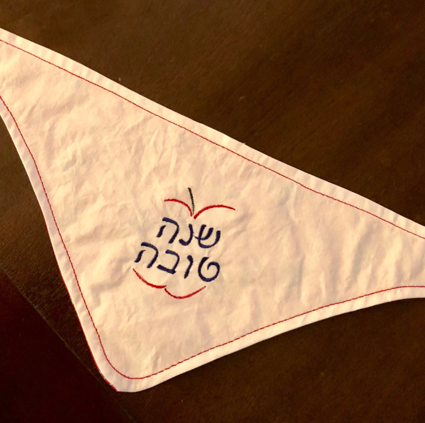 Rosh Hashanah Dog Bandana Jewish New Year hook and loop closure