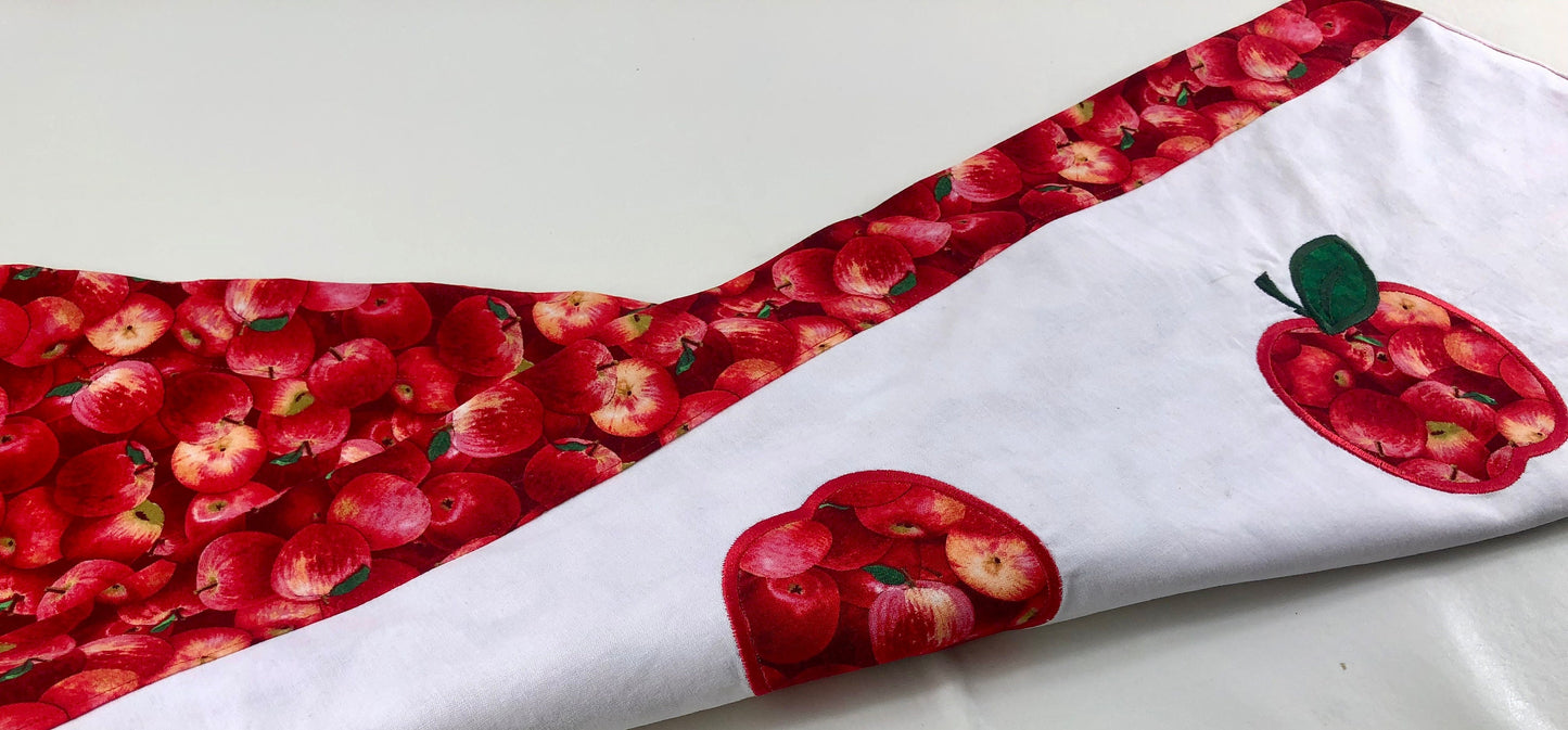 Apples Table Runner Reversible Apples appliquéd Rosh Hashanah