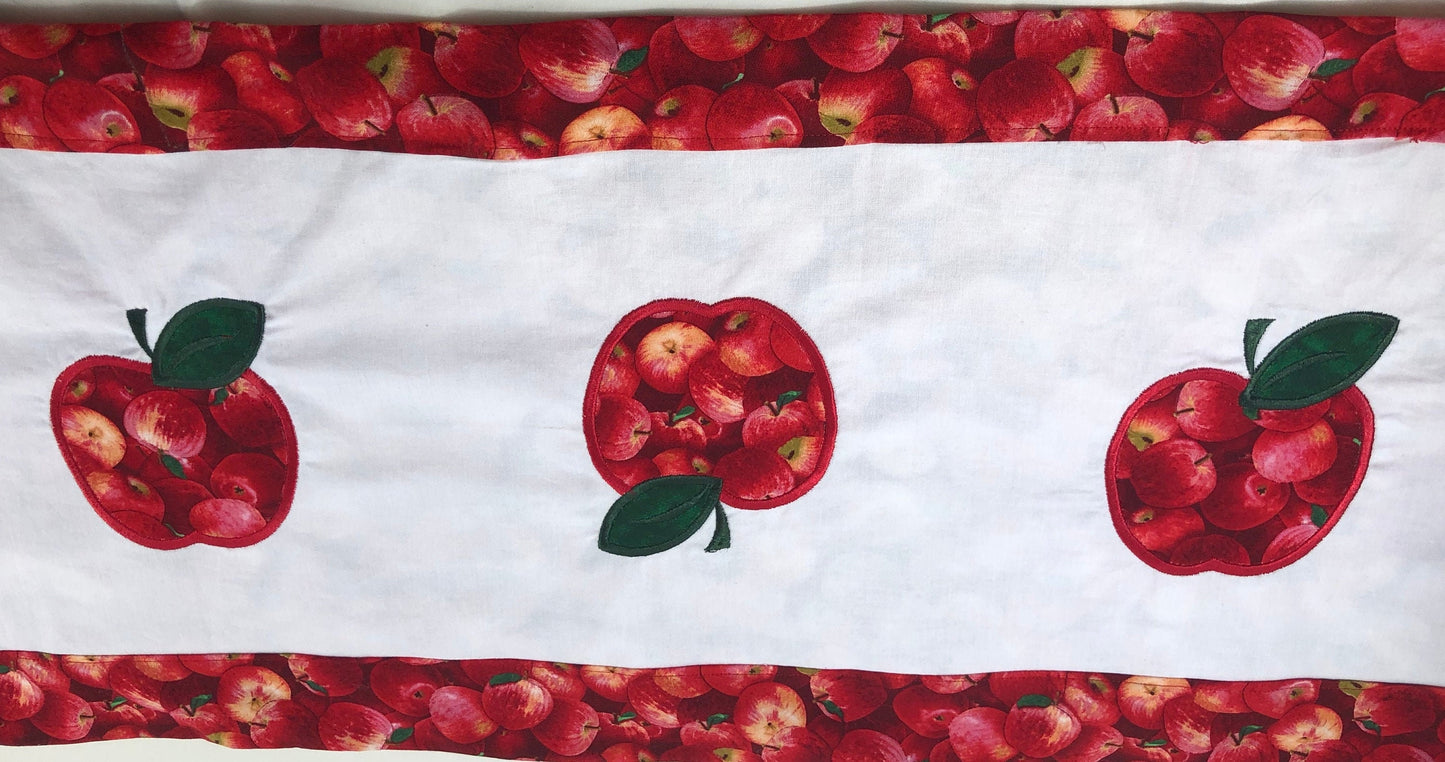 Apples Table Runner Reversible Apples appliquéd Rosh Hashanah