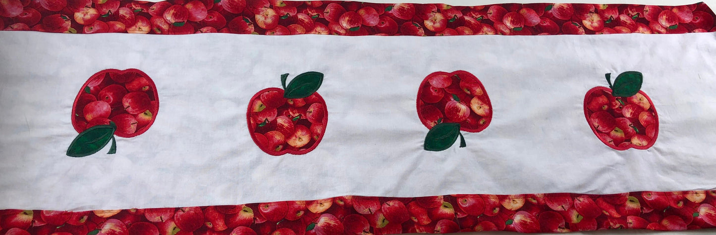 Apples Table Runner Reversible Apples appliquéd Rosh Hashanah