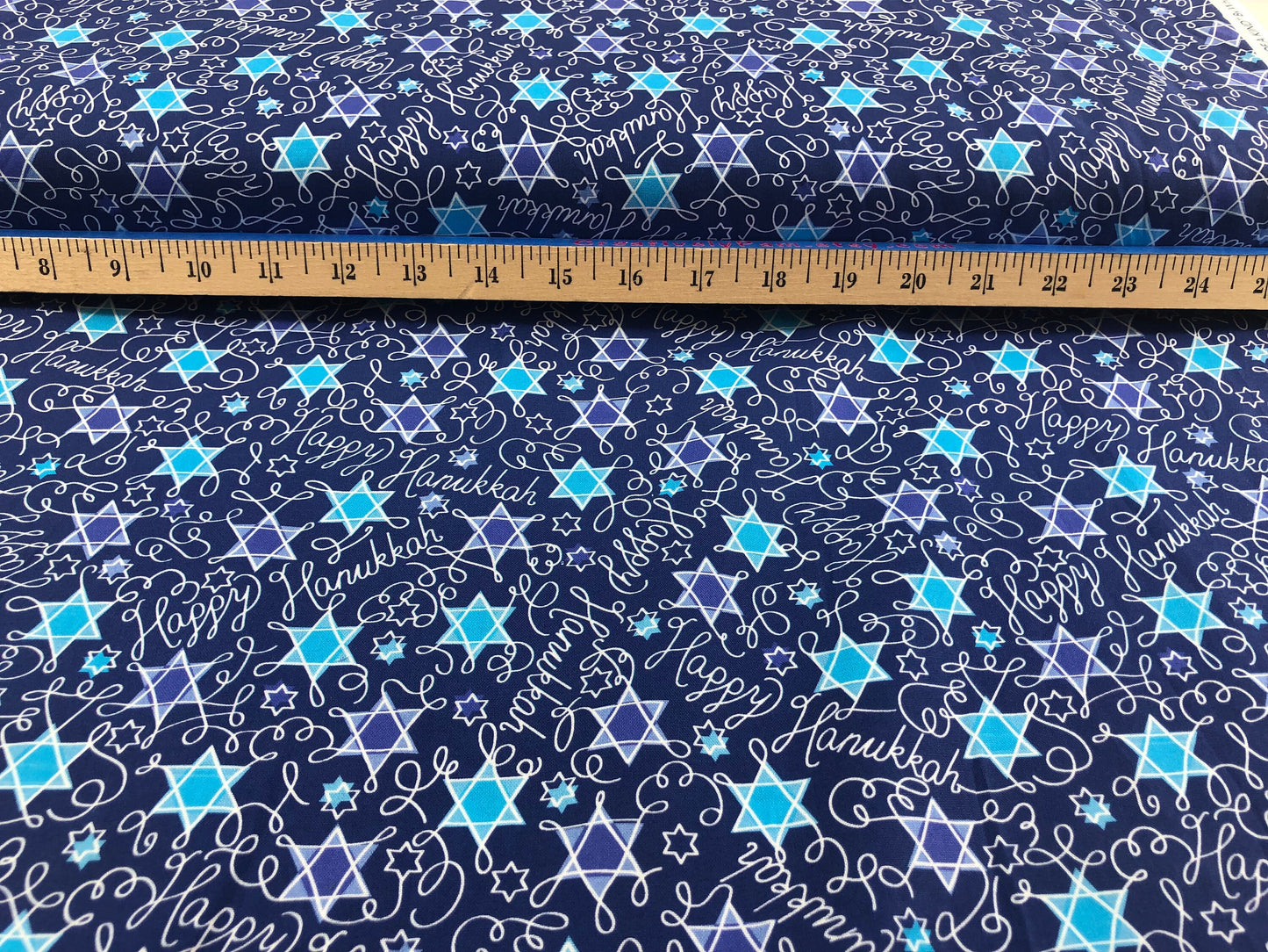 Hanukkah Chanukah Fabric Jewish Stars Happy Hanukkah Fabric cut to size One of a Kind by Windham Fabrics 100% cotton