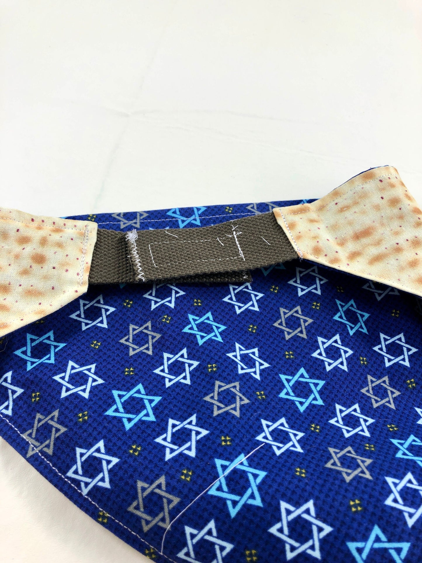 I found/ate the Afikomen! Passover Matzah Dog Bandana with Hook and Loop closure
