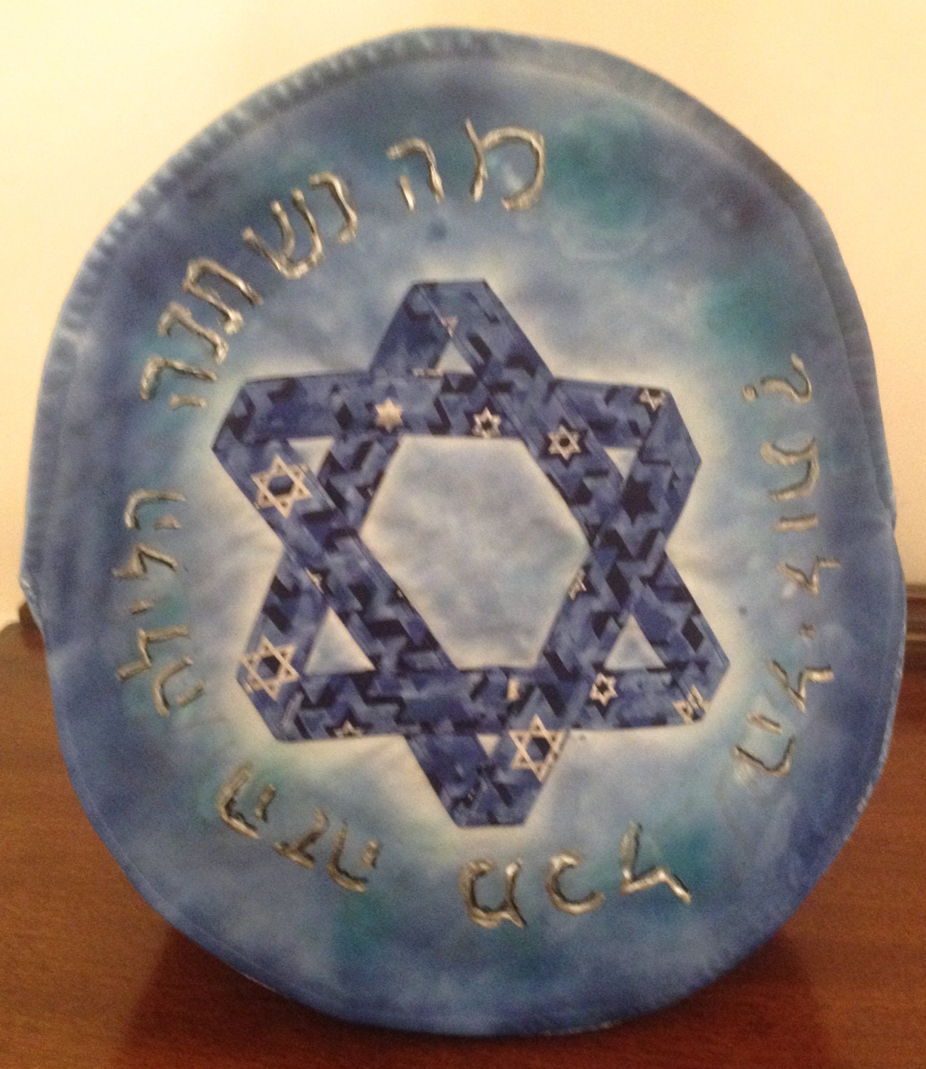 Matzah Cover for Passover Hand Dyed and Painted
