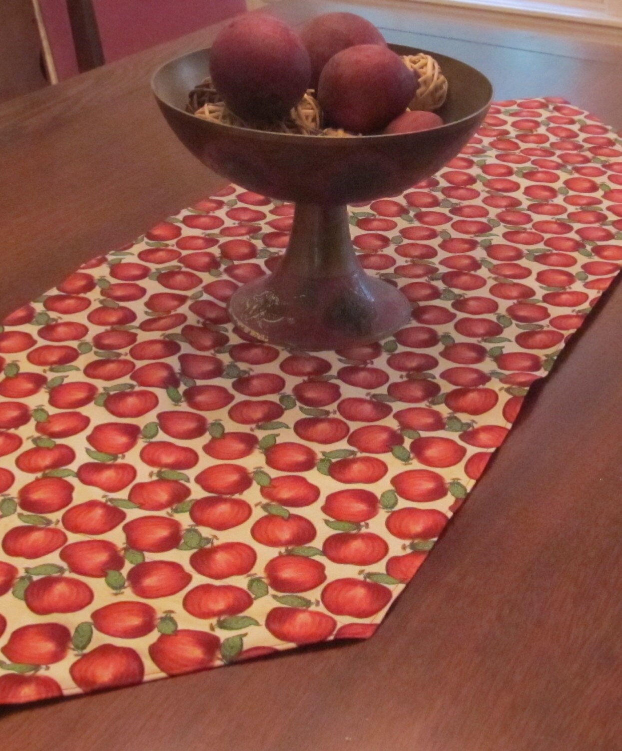 Apples ReversibleTable Runner Rosh Hashanah