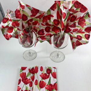 Tulip Napkins. Celebrate Mom and springtime! Cloth, reusable napkins