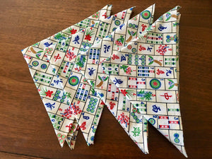 Mah Jongg   Mahjong fabric napkins