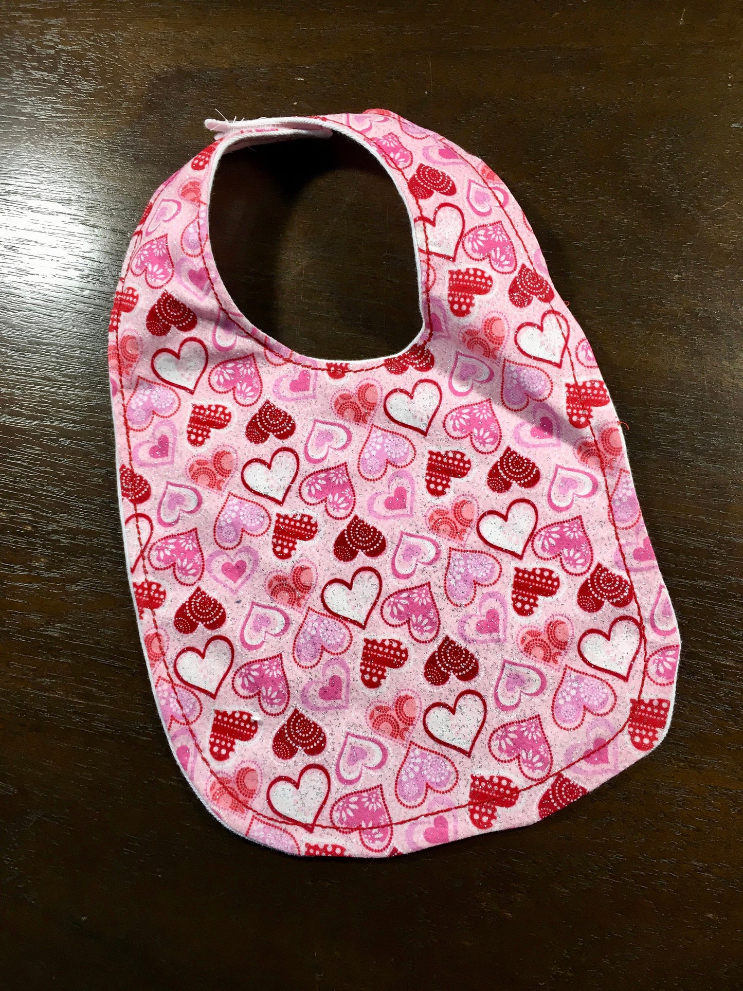 Mother's day bib reversible "love MOM" in hebrew