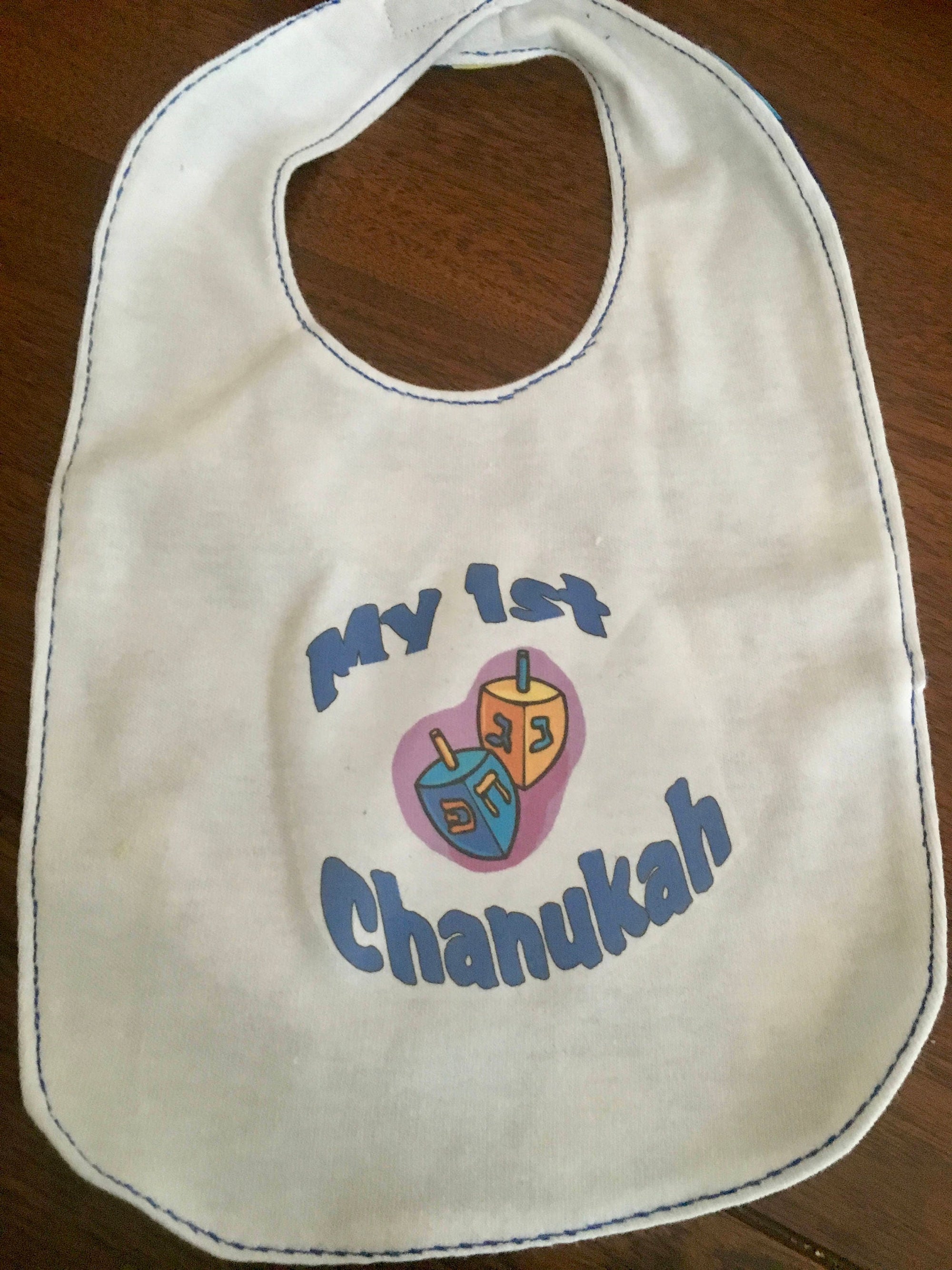 Hanukkah Baby Bib Reversible Chanukah