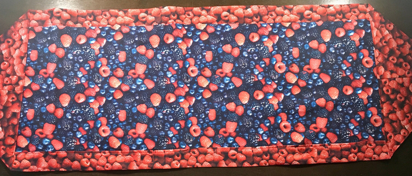 Fruit Table Runner -- looks delicious!  Berries galore.