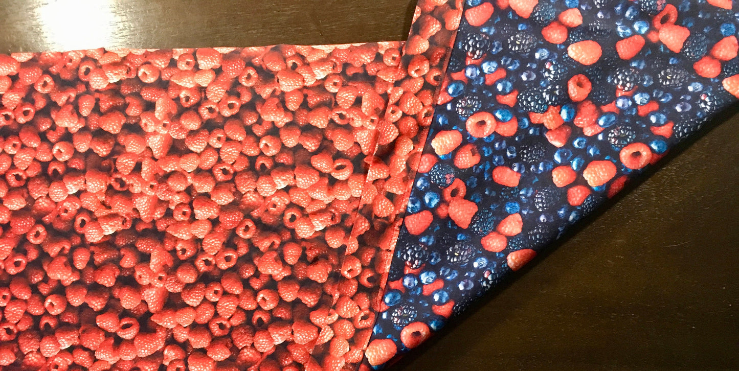 Fruit Table Runner -- looks delicious!  Berries galore.