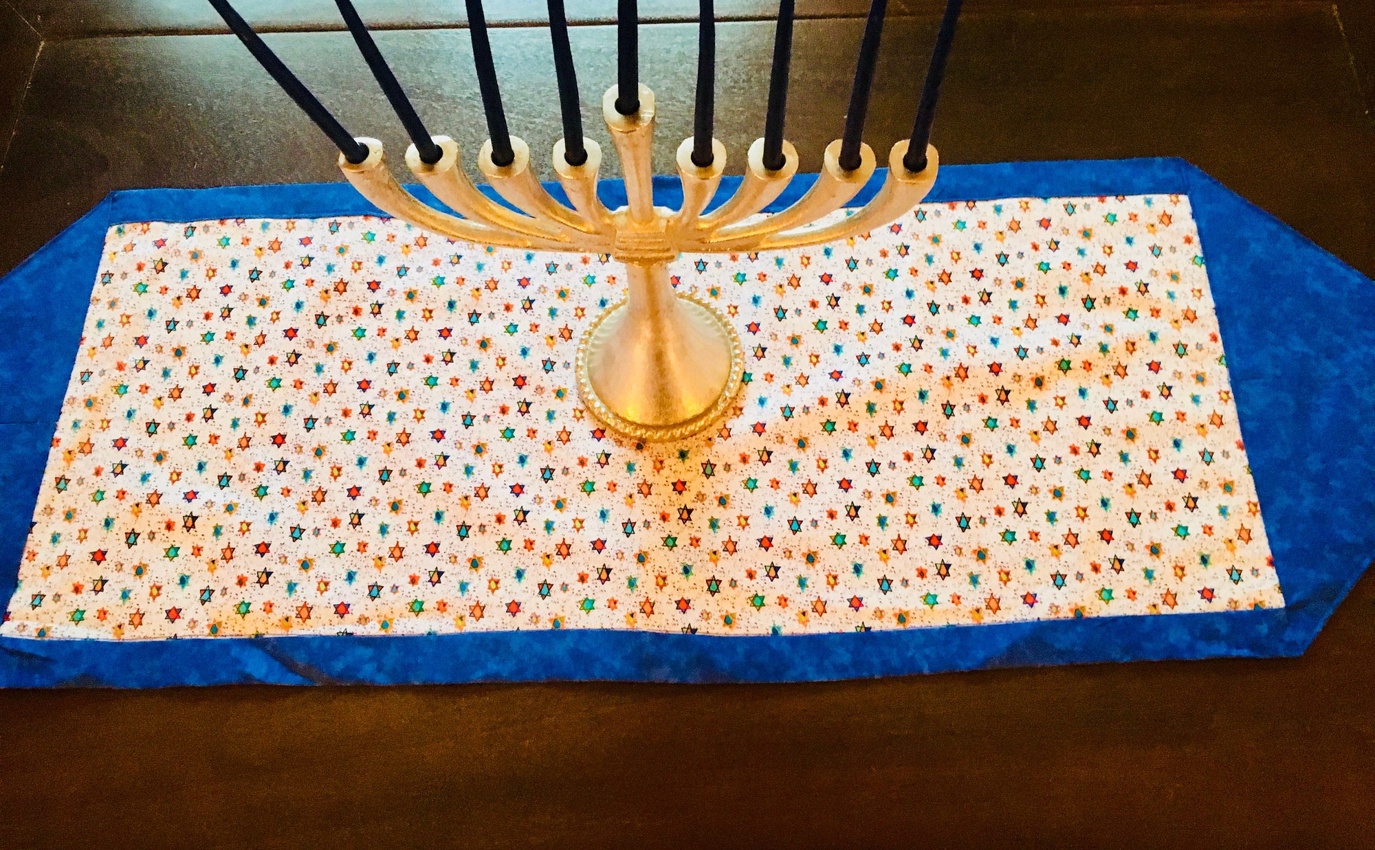 Table Runner reversible Jewish Holidays Shabbat