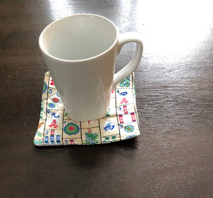 Coasters, Mug Rugs Mah Jongg insulated, reversible set of 4
