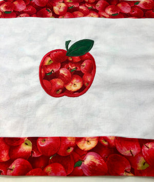Apples Table Runner Reversible Apples appliquéd Rosh Hashanah