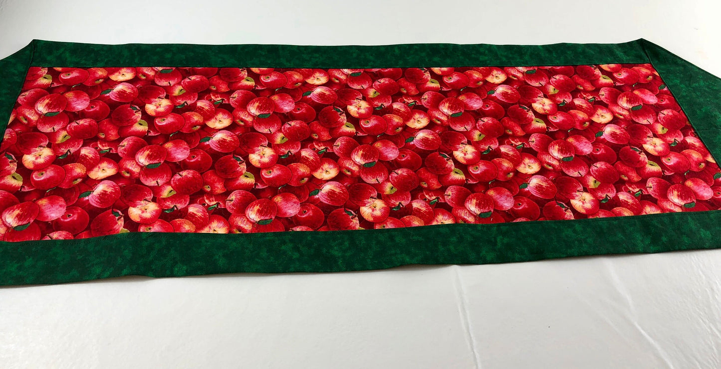 Apples Apples table runner.   Great for High Holidays and Apple season  reversible