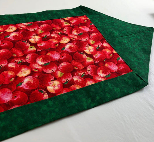 Apples Apples table runner.   Great for High Holidays and Apple season  reversible