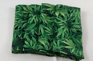 Marijuana Cannabis print fabric napkins set of 4 fabric eco-friendly napkins 17 inch square