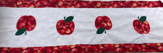 Apples Table Runner Reversible Apples appliquéd Rosh Hashanah