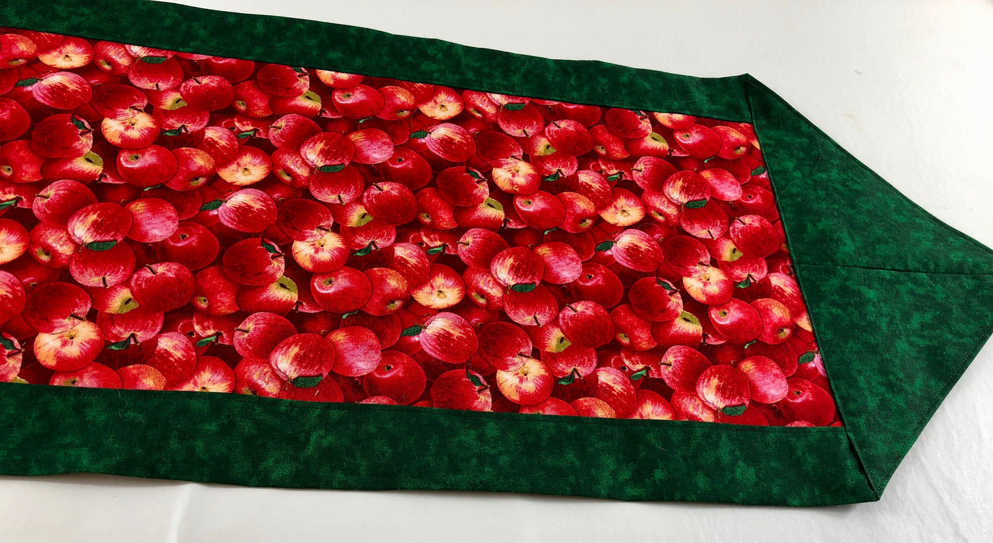 Apples Apples table runner.   Great for High Holidays and Apple season  reversible