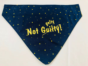 Not Guilty/Gelty! Chanukah Hanukah  Dog Bandana Over the collar design
