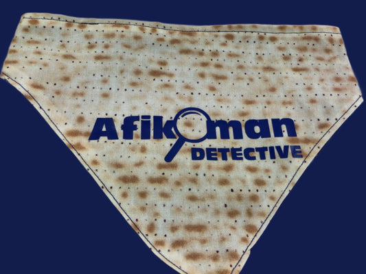 Afikomen Detective  Passover  matzah Dog Bandana hook and loop closure