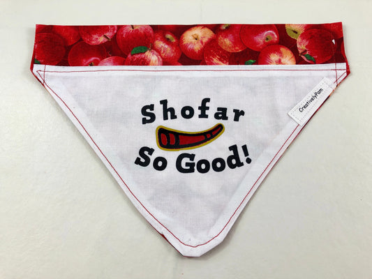 Rosh Hashanah Dog Bandana Jewish New Year  Shofar So Good High Holidays reversible
