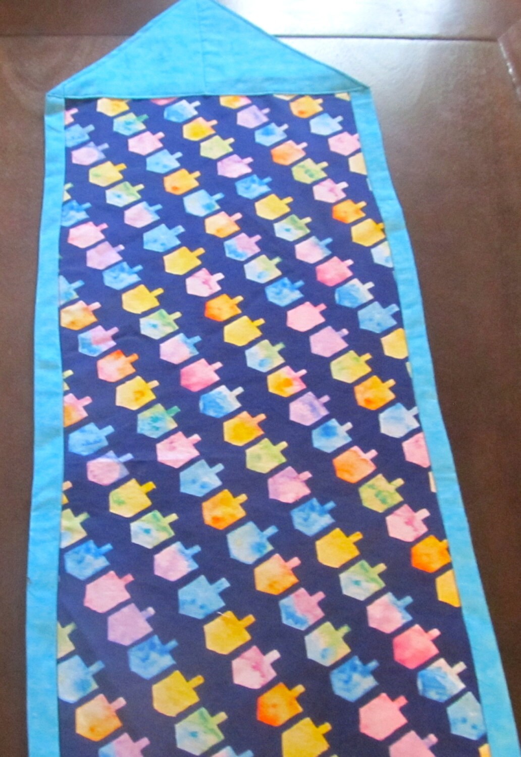 Chanukah Table Runner reversible  dreidels