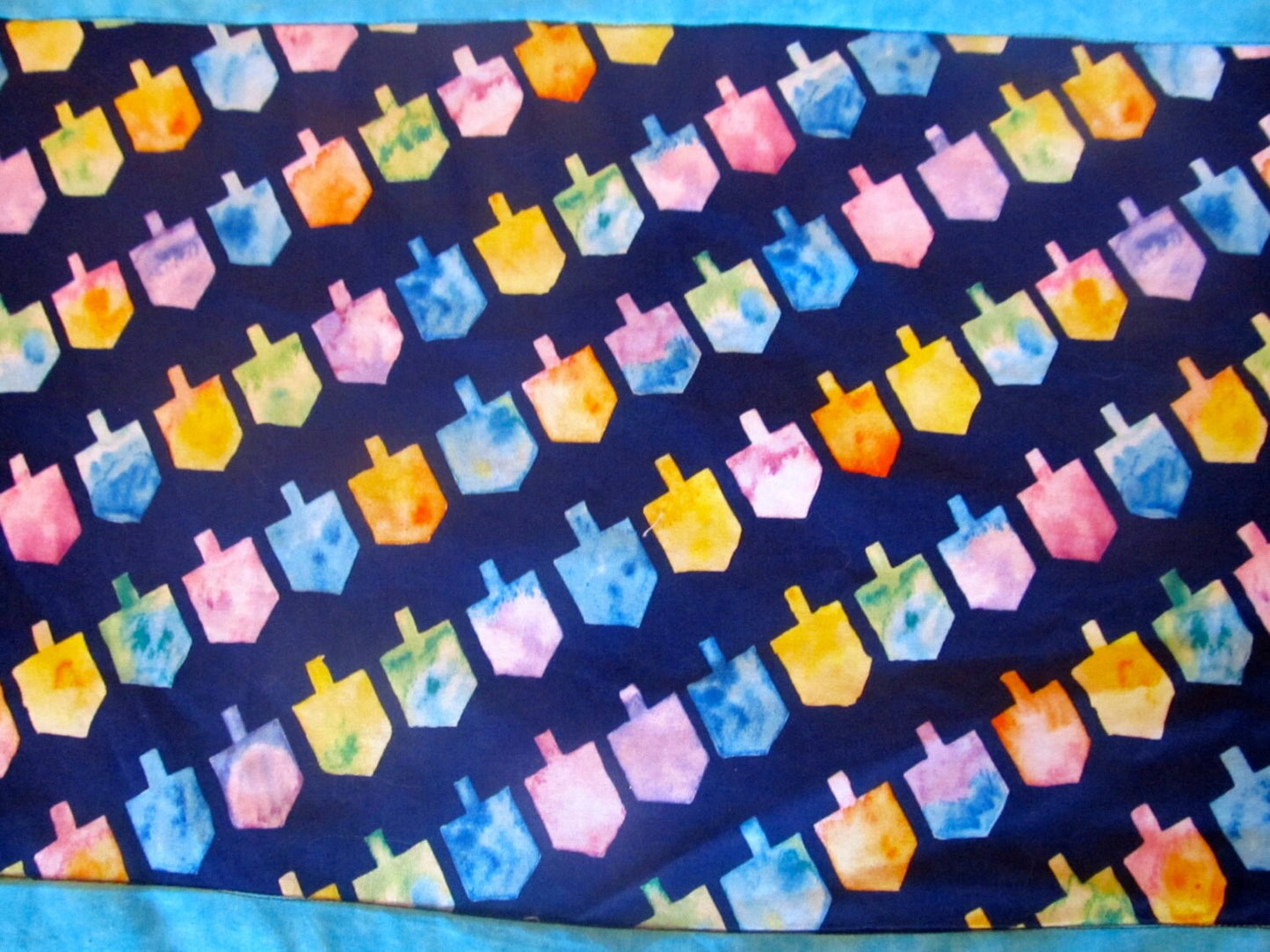 Chanukah Table Runner reversible  dreidels